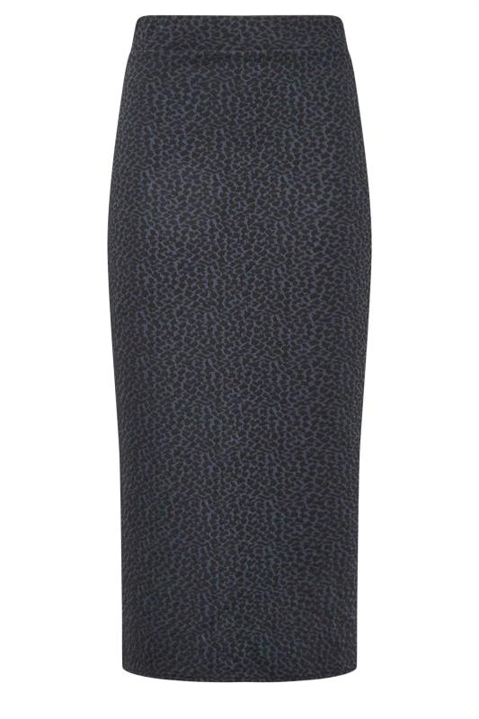 LTS Tall Charcoal Grey Leopard Print Tube Skirt | Long Tall Sally