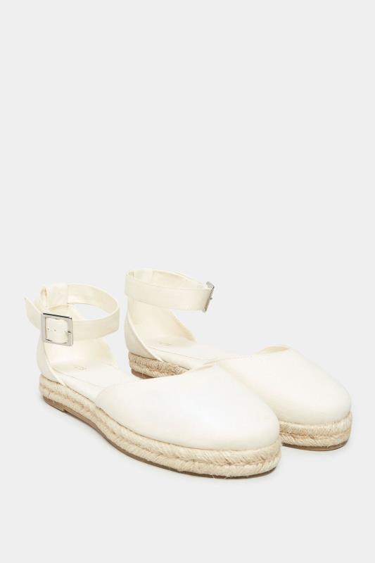 LTS White Closed Toe Espadrilles In Standard Fit | Long Tall Sally  2
