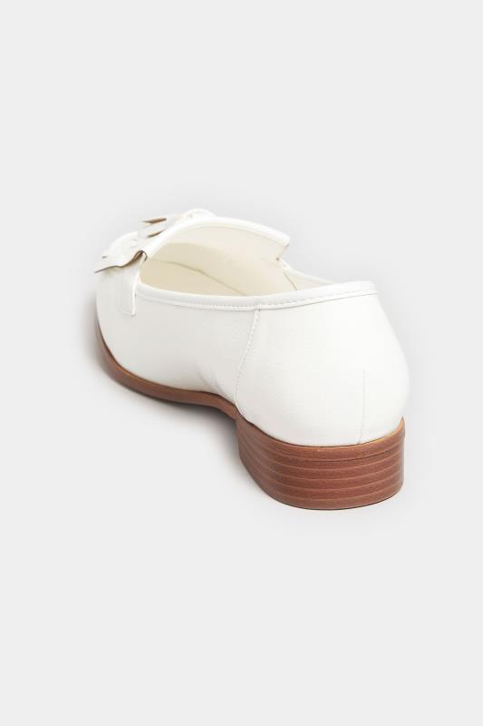 White Patent Tassel Loafers In Wide E Fit & Extra Wide EEE Fit | Yours Clothing  4