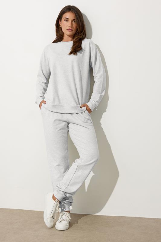 LTS Tall Light Grey Long Sleeve Sweatshirt | Long Tall Sally  3