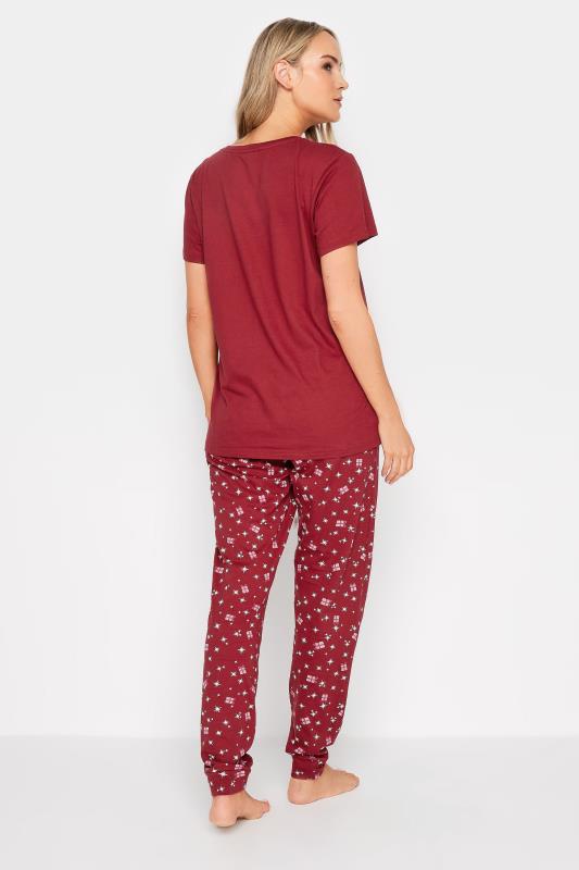 LTS Tall Red Christmas Present Print Pyjama Set | Long Tall Sally  3