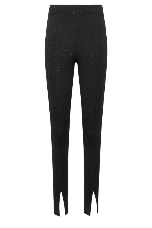 LTS Tall Black Spilt Hem Tapered Trousers | Long Tall Sally  5