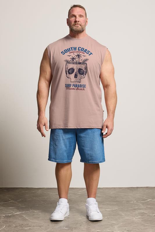 KAM Big & Tall  Pink South Coast Muscle Vest | BadRhino 1