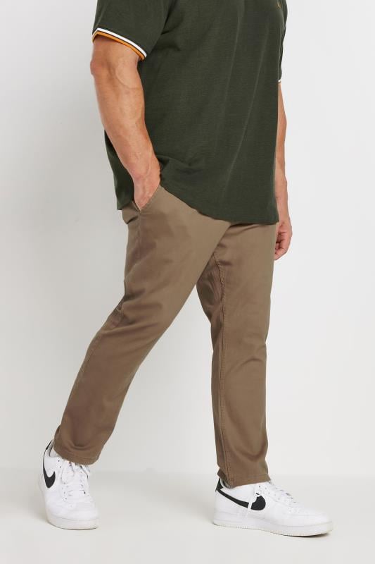 JACK & JONES Big & Tall Otter Brown 'Marco' Chino Trousers