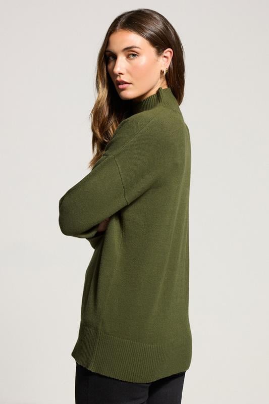 LTS Tall Khaki Green Turtle Neck Jumper | Long Tall Sally 3