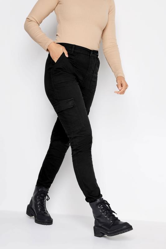 LTS Tall Black Cargo Skinny Jeans | Long Tall Sally  1