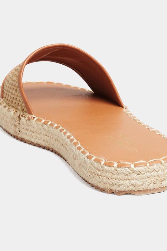 Plus Size Brown Espadrille Mules In Wide E Fit | Yours Clothing 4