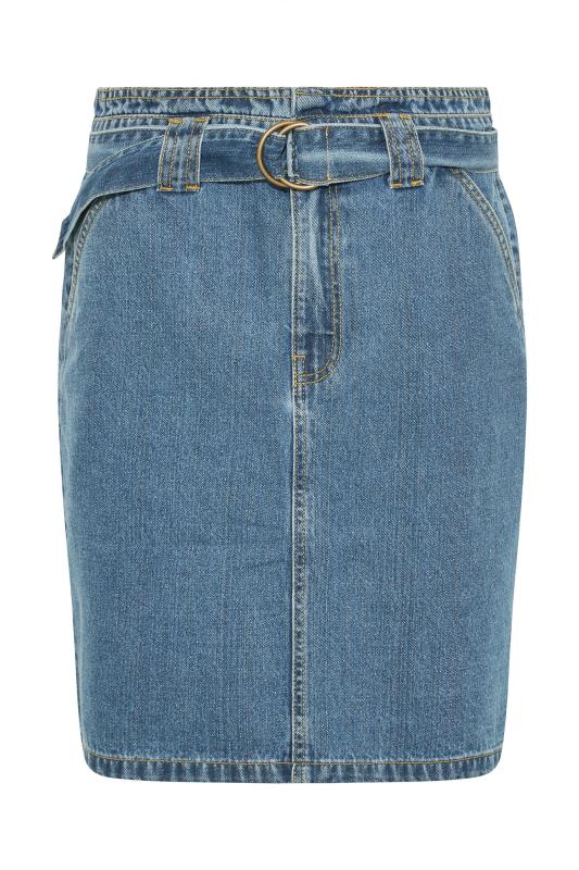 LTS Tall Women's Blue Cotton Denim Skirt | Long Tall Sally 4