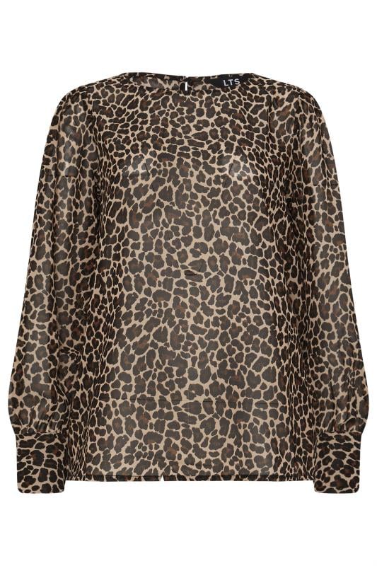 LTS Tall Brown Leopard Print Blouse | Long Tall Sally 5