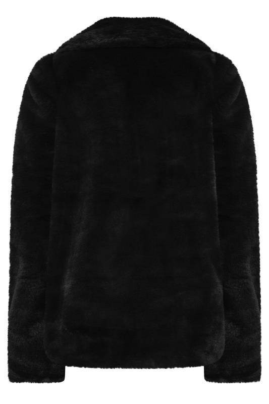 LTS Tall Black Faux Fur Coat | Long Tall Sally 7