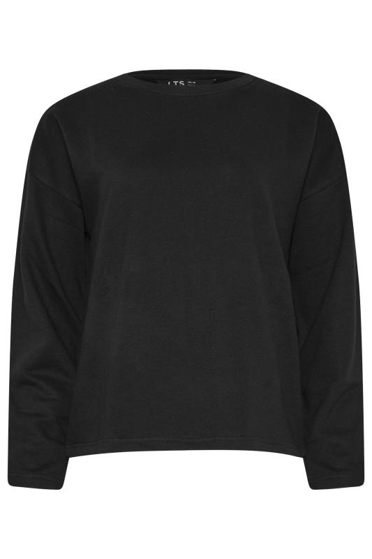 LTS Tall Black Shirt Lined Sweatshirt | Long Tall Sally 5