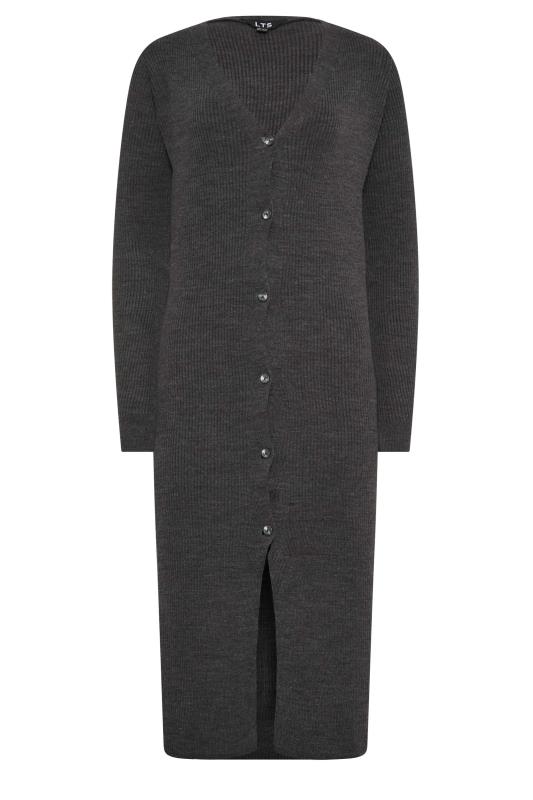 LTS Tall Women's Charcoal Grey Longline Button Cardigan | Long Tall Sally 7