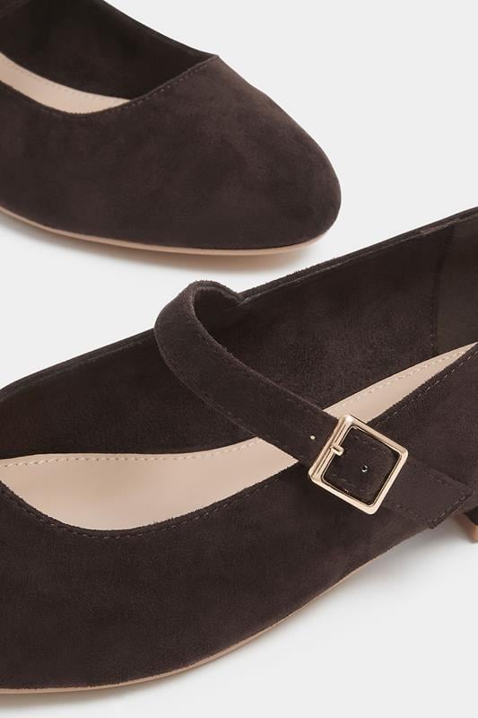 LTS Chocolate Brown Mary Jane Low Heel In Standard Fit | Long Tall Sally 6