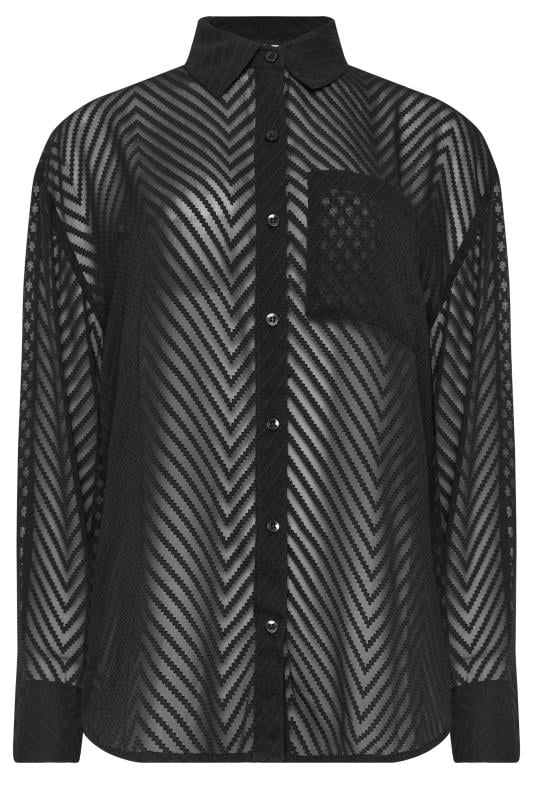 LTS Tall Black Shadow Stripe Long Sleeve Shirt | Long Tall Sally 6