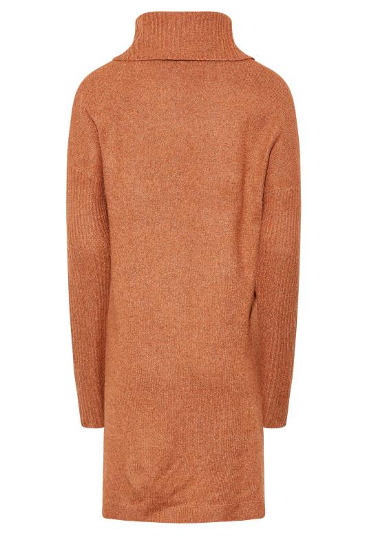 LTS Tall Women's Orange Turtle Neck Knitted Tunic Jumper | Long Tall Sally 7