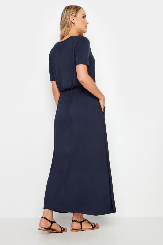 LTS Tall Women's Navy Blue Maxi T-Shirt Dress | Long Tall Sally 3