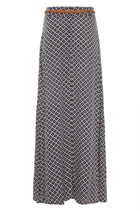 LTS Black Geometric Maxi Skirt | Long Tall Sally 5