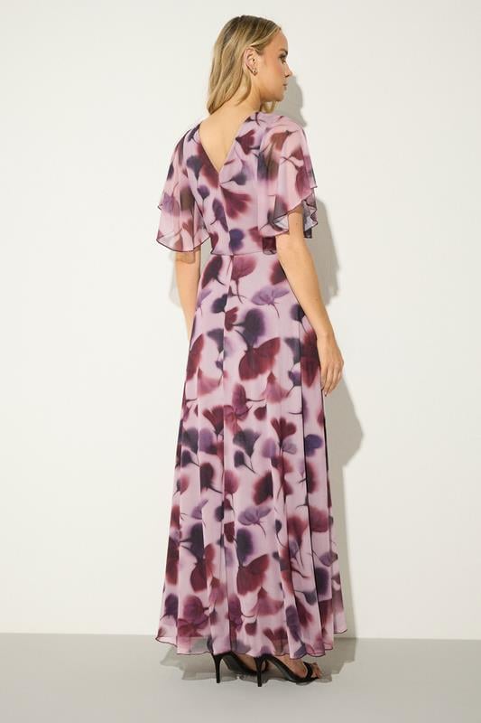 LTS Tall Women's Pink Floral Mesh Wrap Maxi Dress | Long Tall Sally 2