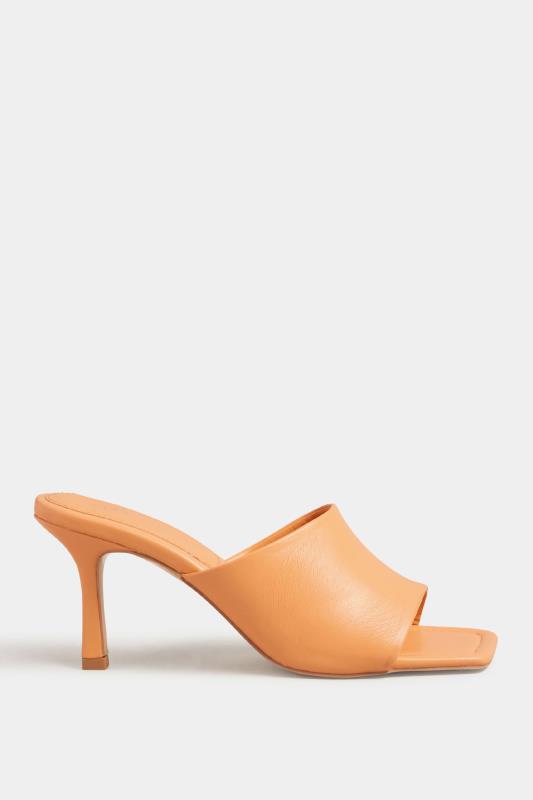 LTS Orange Skinny Heeled Mules in Standard Fit | Long Tall Sally 3