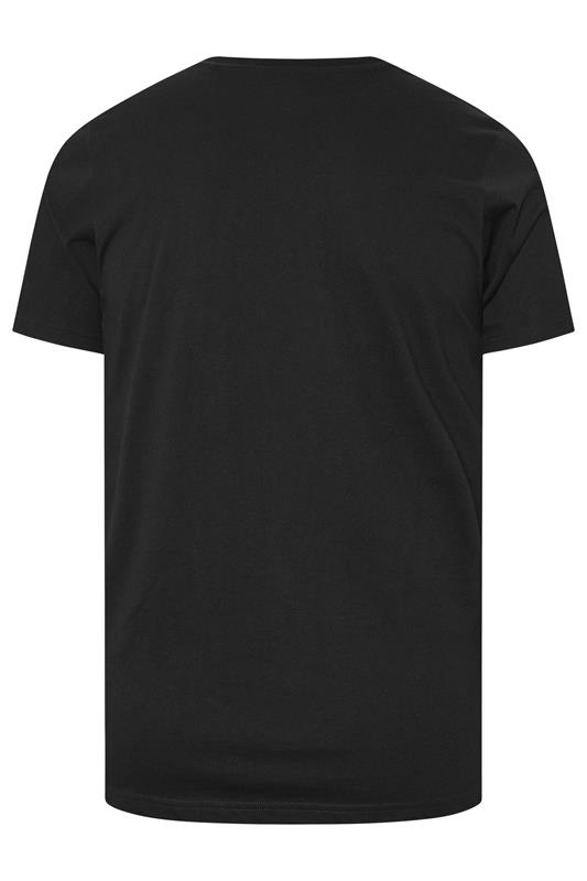 BadRhino Big & Tall Black Skull & Snake Print Graphic T-Shirt 6
