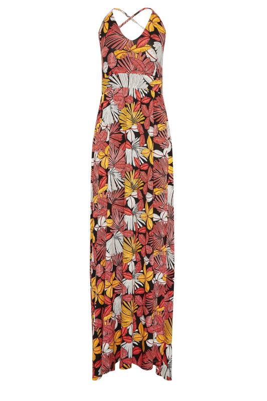 LTS Tall Orange Leaf Print Split Maxi Dress | Long Tall Sally  7