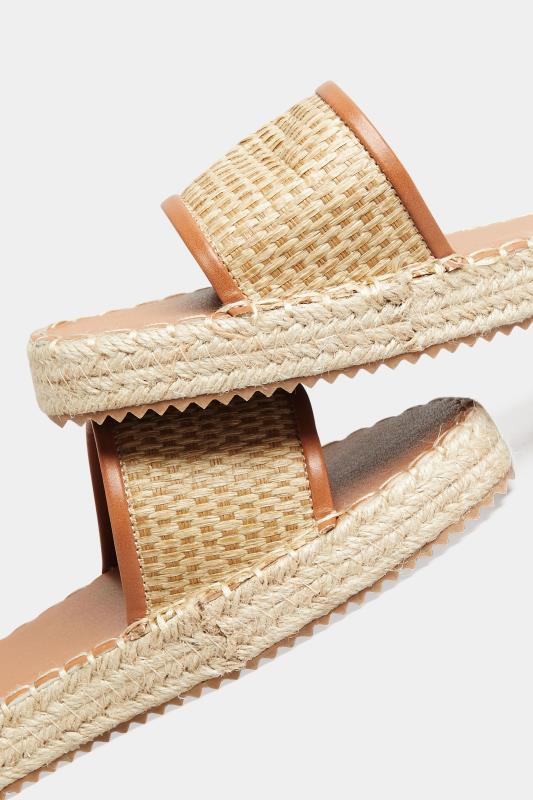 Plus Size Brown Espadrille Mules In Wide E Fit | Yours Clothing 6