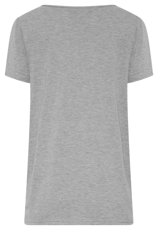 LTS Tall Women's Light Grey V-Neck T-Shirt | Long Tall Sally 7