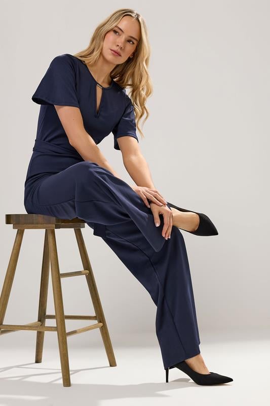 LTS Tall Navy Blue Keyhole Jumpsuit | Long Tall Sally 2