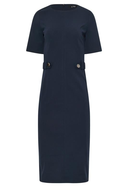 LTS Tall Navy Blue Tailored Midi Dress | Long Tall Sally 5