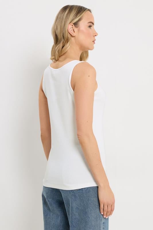 LTS Tall Women's White Ribbed Placket Vest | Long Tall Sally 2