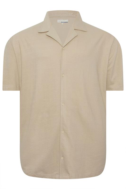 BadRhino Big & Tall Stone Brown Revere Jersey Shirt | BadRhino 6