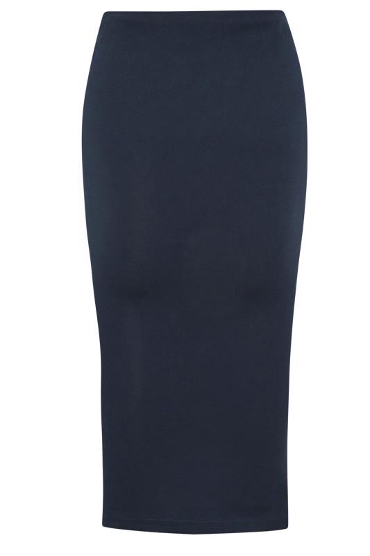LTS Tall Navy Blue Button Midi Pencil Skirt | Long Tall Sally 5