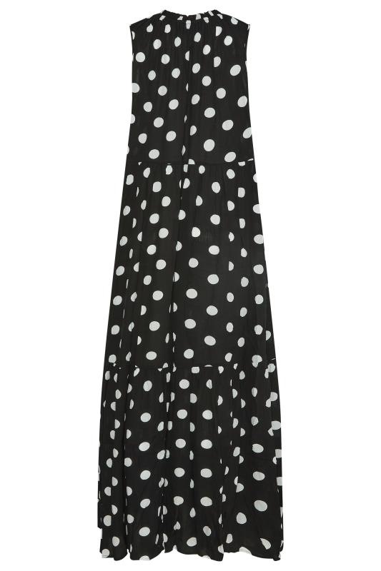 LTS Tall Women's Black Polka Dot Maxi Dress | Long Tall Sally 6