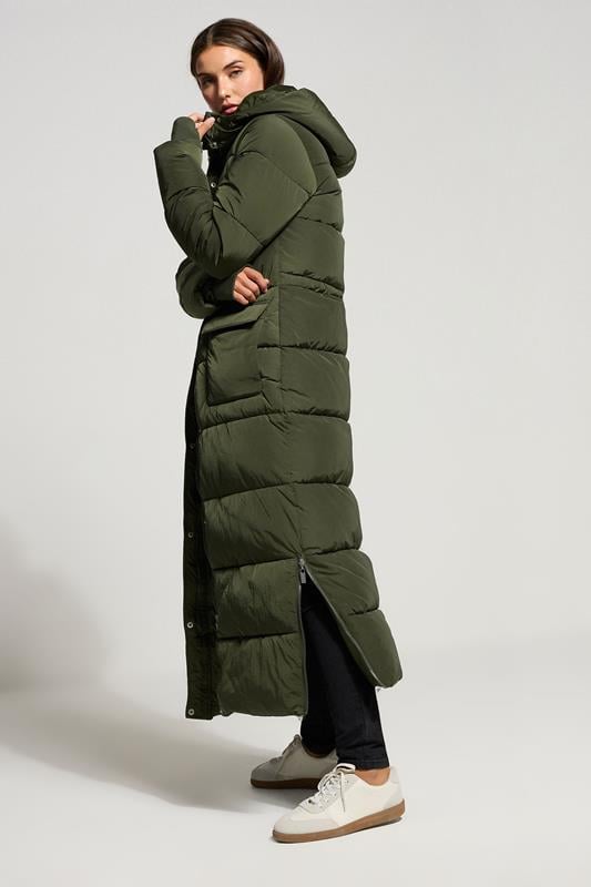LTS Tall Khaki Padded Longline Coat | Long Tall Sally 2