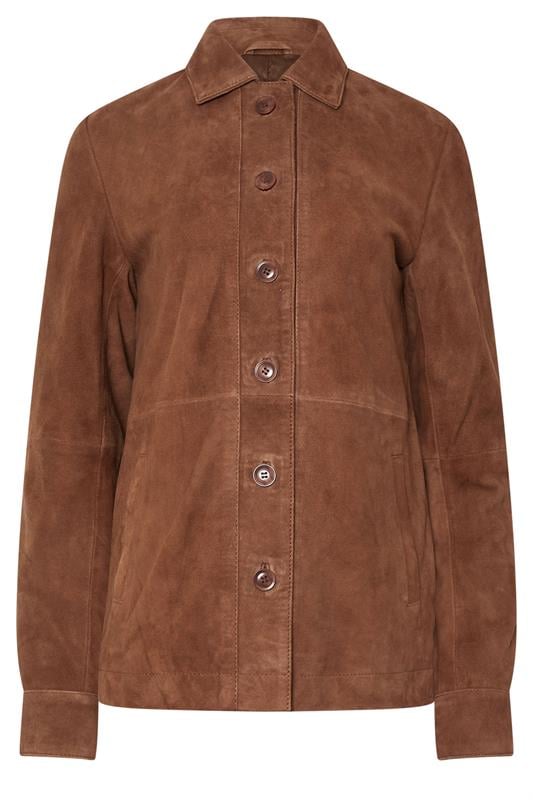 LTS PREMIUM Tall Brown Suede Jacket | Long Tall Sally 6