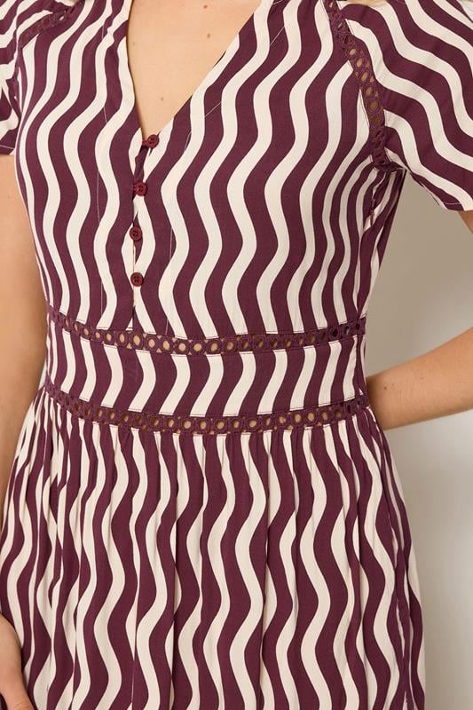 LTS Tall Women's Burgundy Red Swirl Print Maxi Dress | Long Tall Sally 4