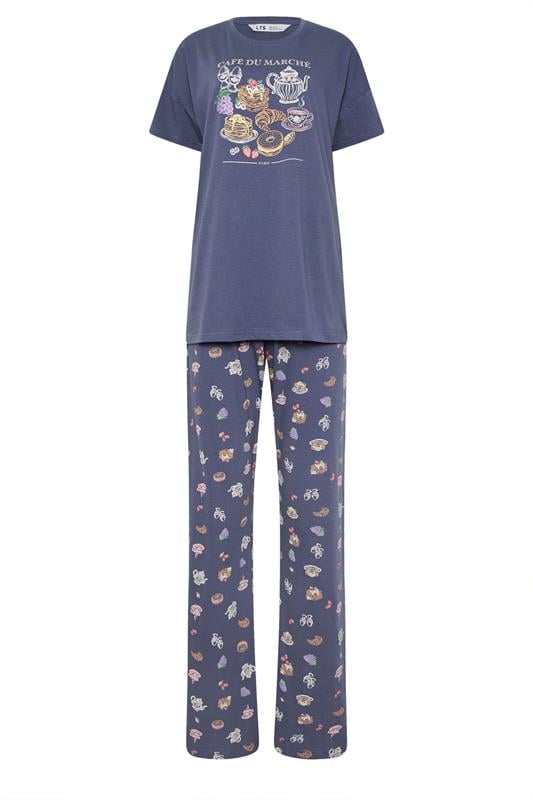 LTS Tall Women's Charcoal Grey Breakfast Graphic Pyjama Set | Long Tall Sally 5