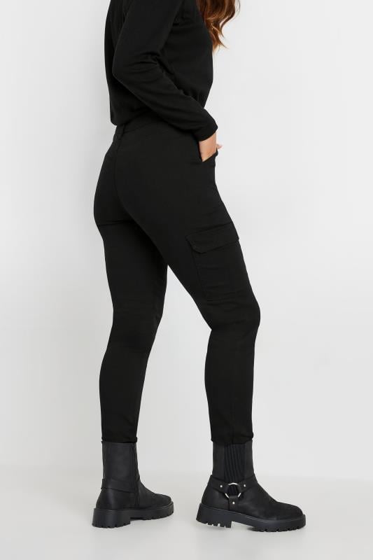 LTS Tall Black Cargo Skinny Jeans | Long Tall Sally  4