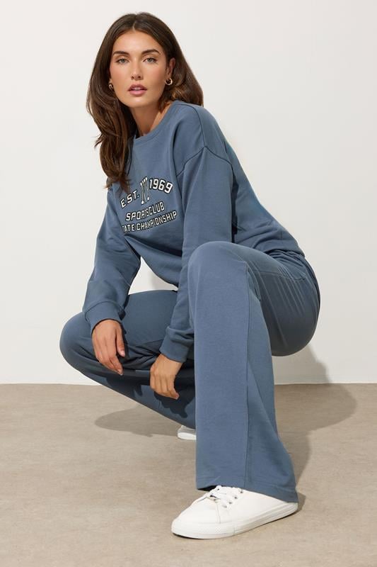 Tall  LTS Tall Denim Blue Wide Leg Joggers