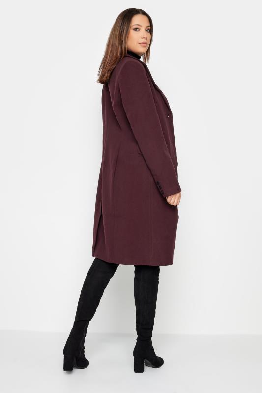 LTS Tall Women's Burgundy Red Midi Formal Coat | Long Tall Sally  3