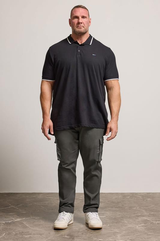 BadRhino Big & Tall Slate Grey Stretch Cargo Trousers | BadRhino 2