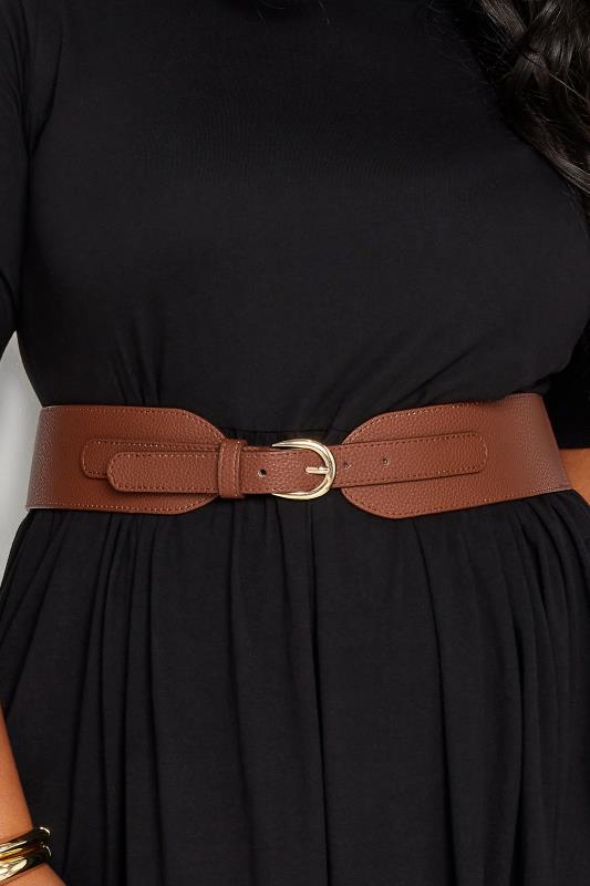 Plus Size  Yours Tan Brown Wide Belt
