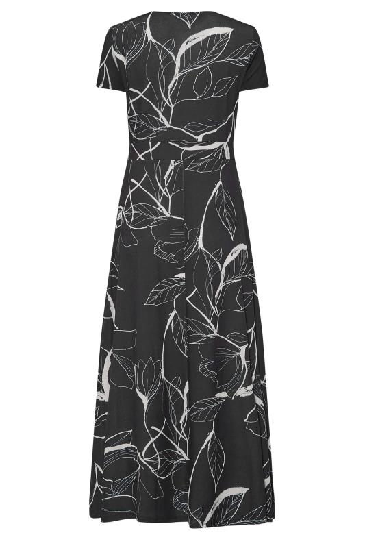 LTS Tall Women Black Floral V-Neck Midaxi Dress | Long Tall Sally 7