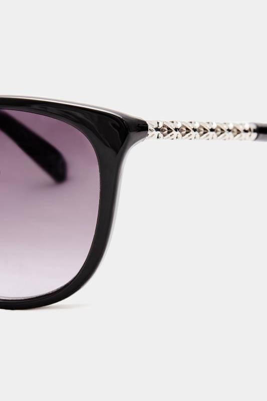 Black Cat-Eye Chain Sunglasses | Yours Clothing 4