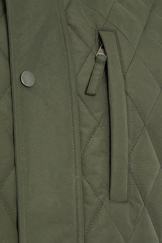 BadRhino Big & Tall Khaki Green Diamond Quilted Gilet | BadRhino 9