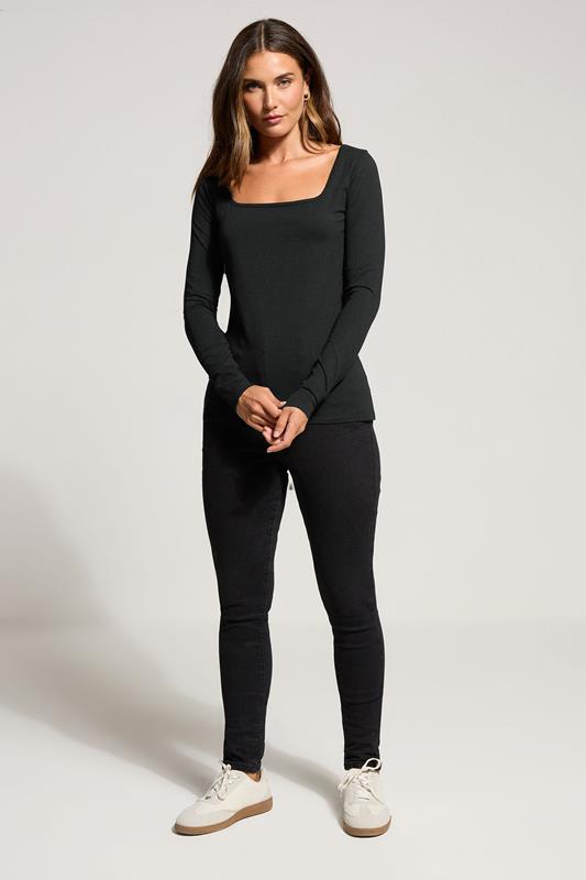 LTS Tall 2 PACK Purple & Black Square Neck Tops | Long Tall Sally 4