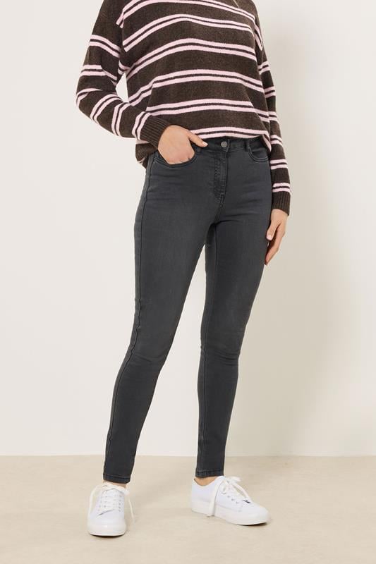 Tall  LTS Tall Black Washed AVA Stretch Skinny Jeans