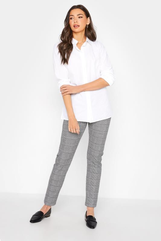 LTS Tall Women's White Check Slim Leg Trousers | Long Tall Sally 2