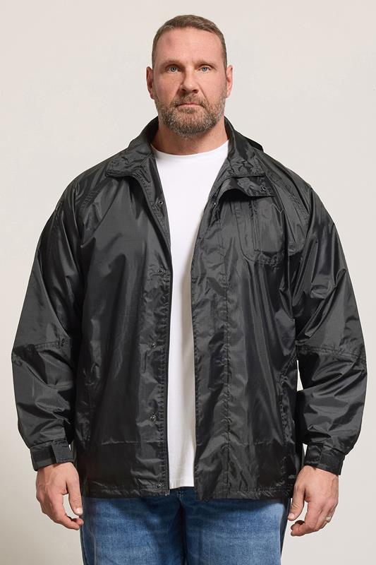  KAM Big & Tall Black Waterproof Jacket