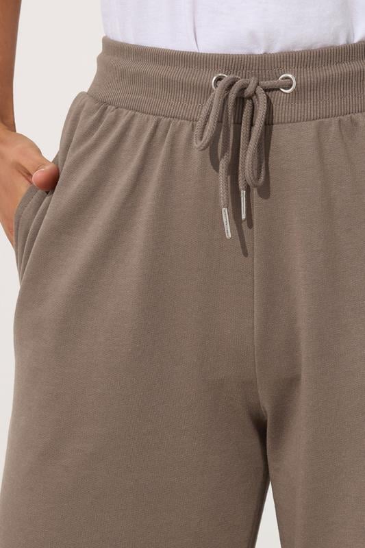 LTS Tall Beige Brown Wide Leg Joggers | Long Tall Sally 4